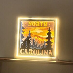 North Carolina Illuminated Wall Art